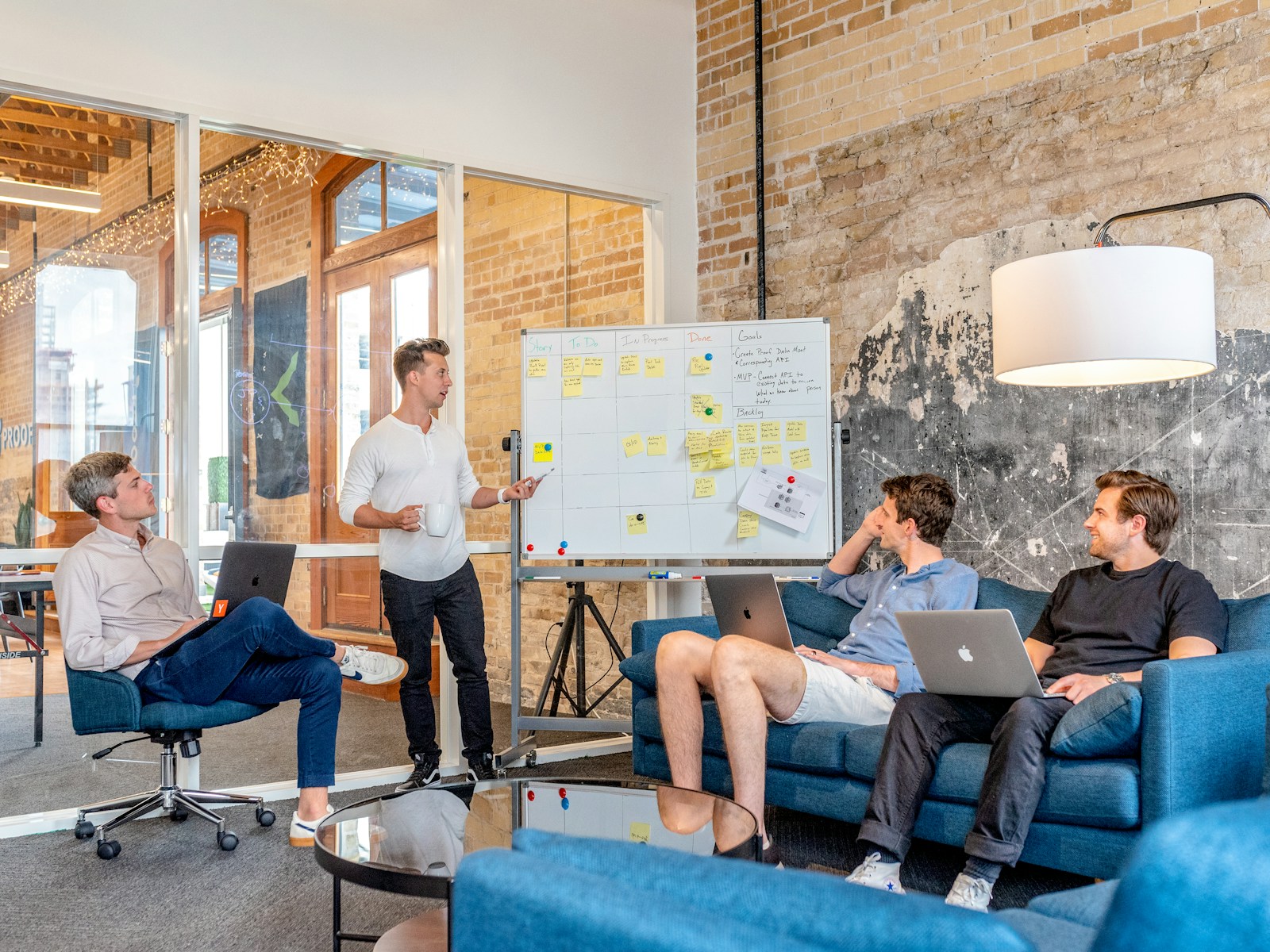 Executive presentation during a corporate academy session